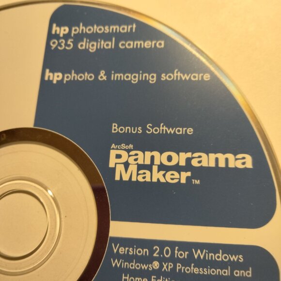 HP Photosmart 935 digital Camera Photo Imaging Software Panorama Maker CD - Picture 2 of 3
